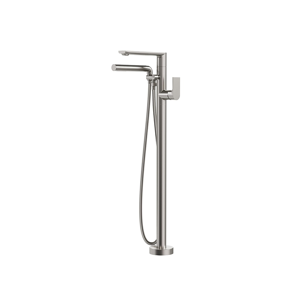 Aquabrass Xpress ABFBTMR84BNVD Tmr84 Tmr Plus Floor Tub Filler with Handshower - Brushed Nickel PVD