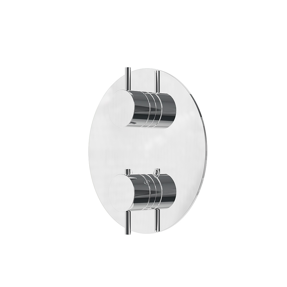 Aquabrass Xpress ABSTXPR8295PC Xpr8295 Round Trimset 2-Way Shared -90801 Valve - Polished Chrome