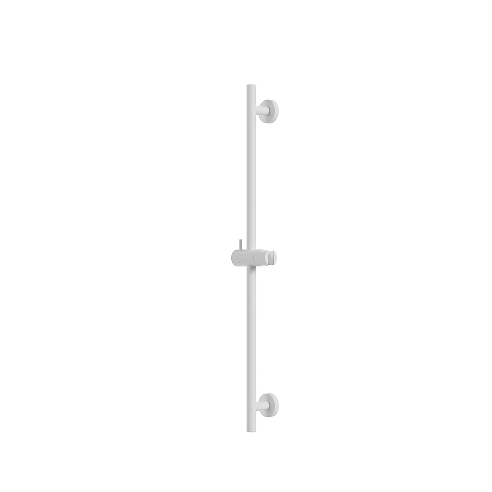 Aquabrass Xpress ABSCXPR86WH Xpr86 Round Shower Rail Only with Slider - White