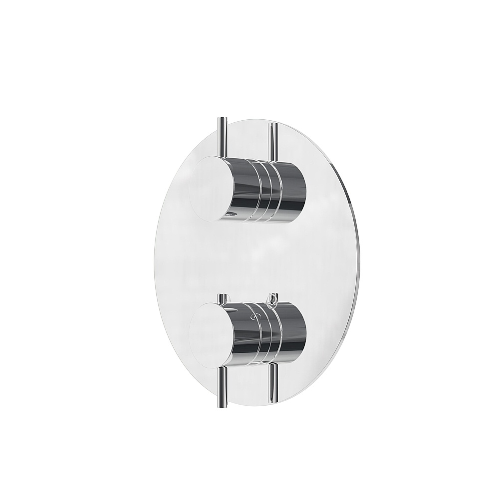 Aquabrass Xpress ABSTXPR9395PC Xpr9395 Round Trimset 3-Way Non-Shared -90801 Valve - Polished Chrome