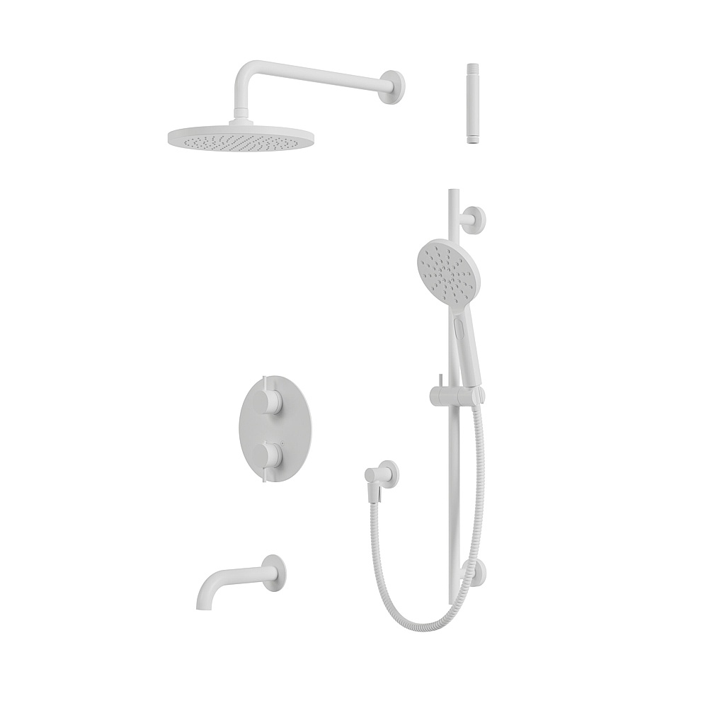 Aquabrass Xpress ABSZXPRK02GWH Xprk02G Thermo Shower Kit 3-Way Non Shared - White
