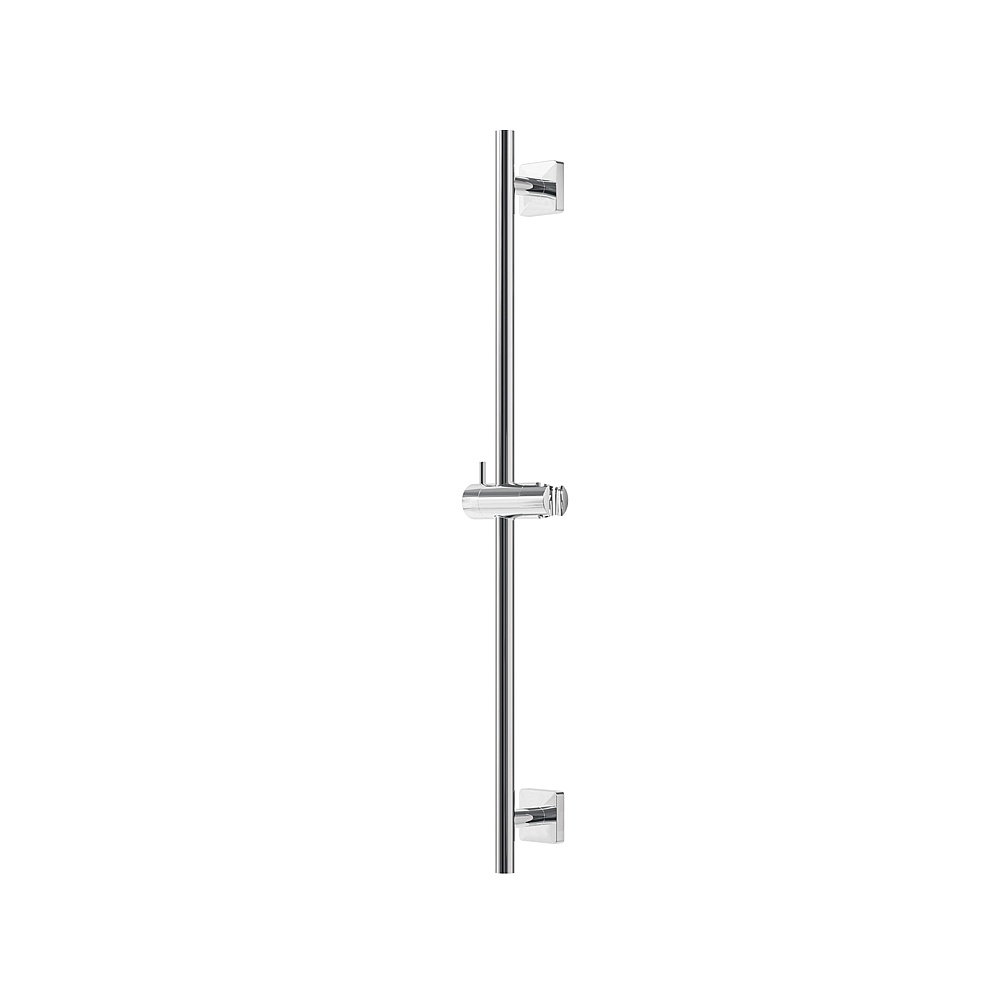 Aquabrass Xpress ABSCXPS86PC Xps86 Round Shower Rail Only with Slider - Square Flange - Polished Chrome