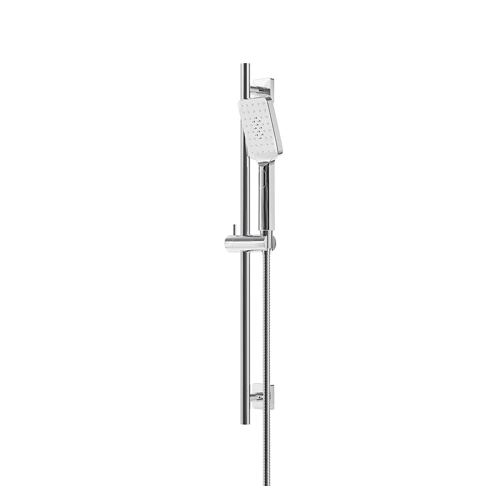 Aquabrass Xpress ABSCXPS94PC Xps94 Complete Round Shower Rail-Square Flange - 3 Fns Handshower - Polished Chrome