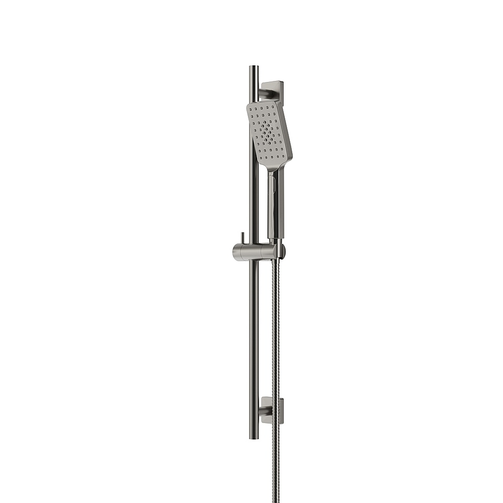 Aquabrass Xpress ABSCXPS94BNVD Xps94 Complete Round Shower Rail-Square Flange - 3 Fns Handshower - Brushed Nickel PVD