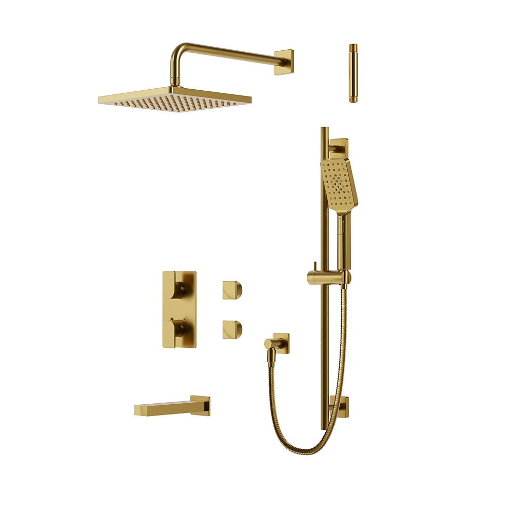 Aquabrass Xpress ABSZXPSK03SUVD Xpsk03 Thermo Shower Kit - 3-Way Shared - White