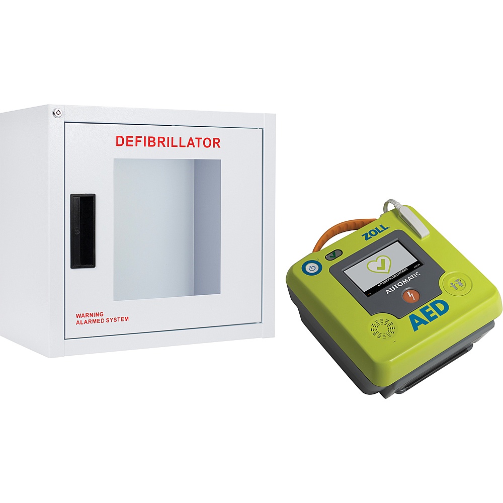 Zoll SHJ776 AED 3™ AED & Wall Cabinet Kit, Semi-Automatic, French, Class 4
