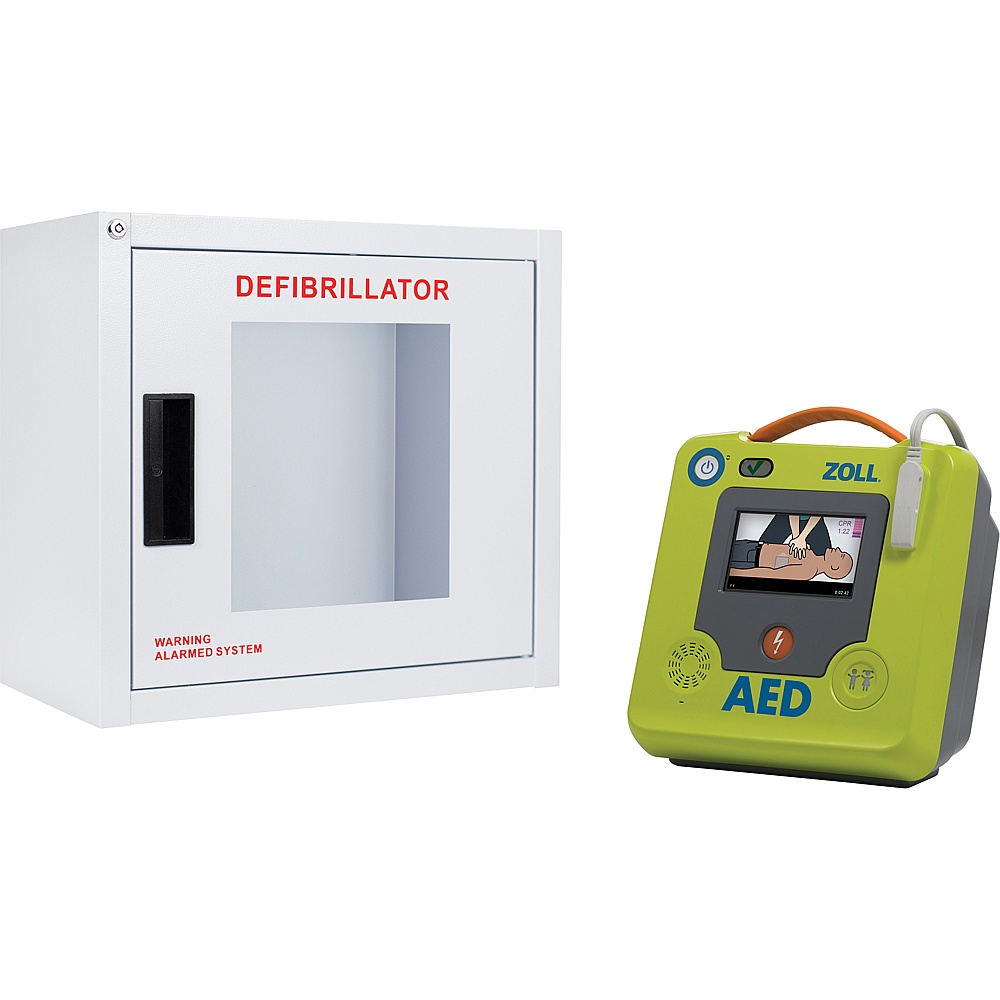 Zoll SHJ775 AED 3™ AED & Wall Cabinet Kit, Semi-Automatic, English, Class 4