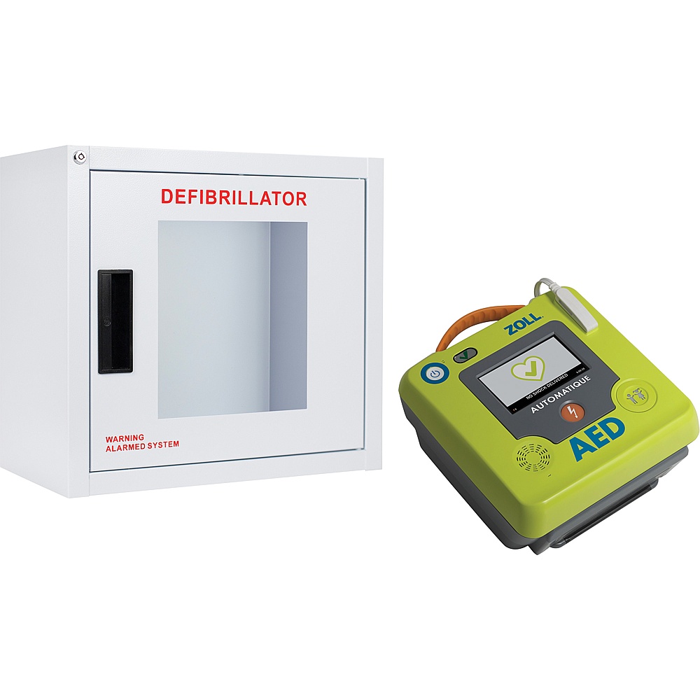 Zoll SHJ778 AED 3™ AED & Wall Cabinet Kit, Automatic, French, Class 4