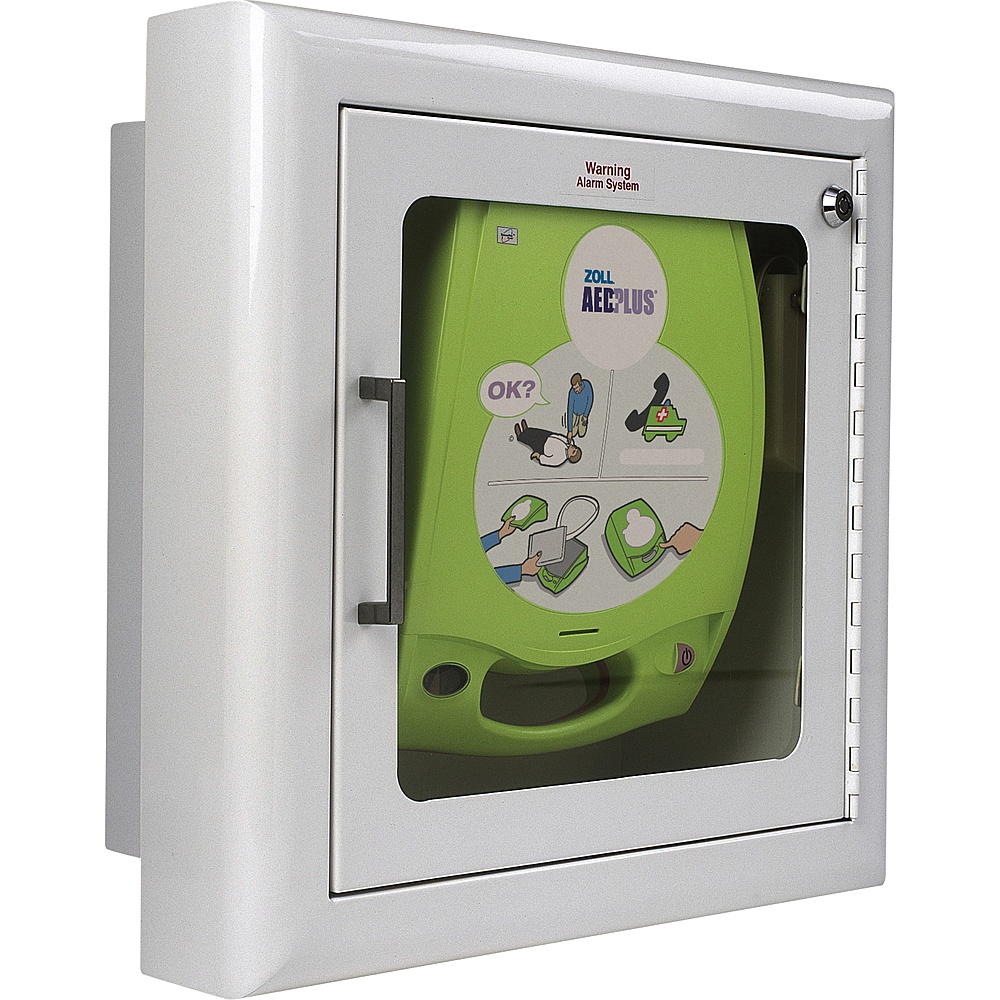 Zoll SAX737 AED Semi-Recessed Wall Cabinet with Alarm, Zoll AED Plus® For, Non-Medical