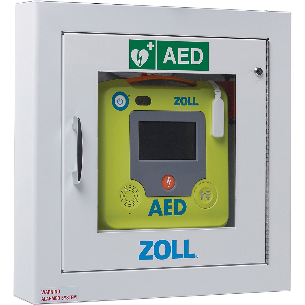 Zoll SGP850 Semi-Recessed AED Wall Cabinet, Zoll AED 3™ For, Non-Medical