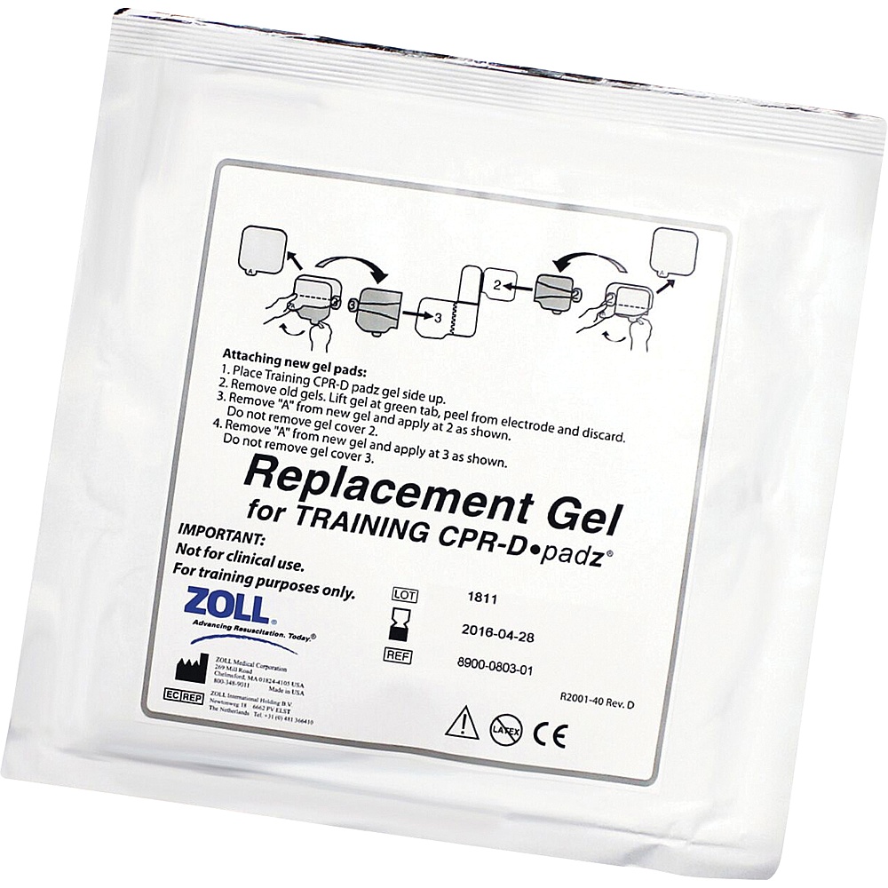 Zoll SAX744 Training CPR-D-Padz® Replacement Adhesive Gels, Zoll AED Plus® For, Non-Medical