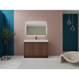 Bagno Italia ATLANTA-36-WALNUT/WHTTOP 36" Atlanta Walnut Vanity with White Top