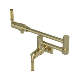 Rubinet 8EHOLSGSG H2O Wallmount Pot Filler - Satin Gold