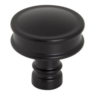 Top Knobs TK3140BLK 1-1/4" Cranford Knob - Flat Black