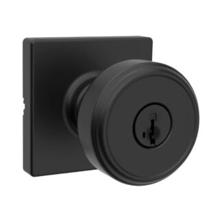 Weiser GAC531MNK514VP Maven Square Keyed Knob - Matte Black