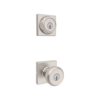 Weiser GAC7451MNKS15VP Maven Keyed Knob & Deadbolt Combo Pack - Satin Nickel