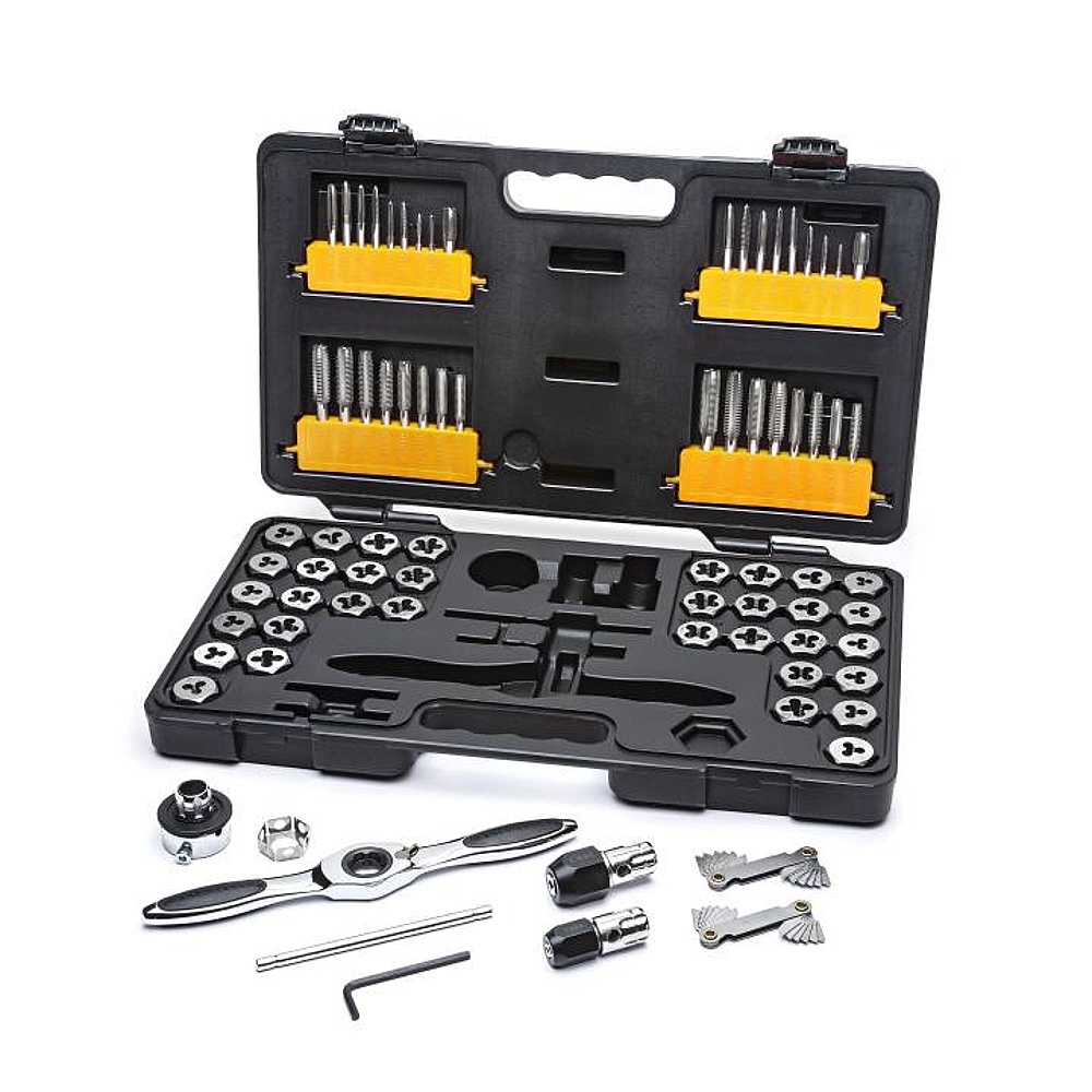 GEARWRENCH 3887 77 Piece SAE/Metric Ratcheting Tap and Die Set