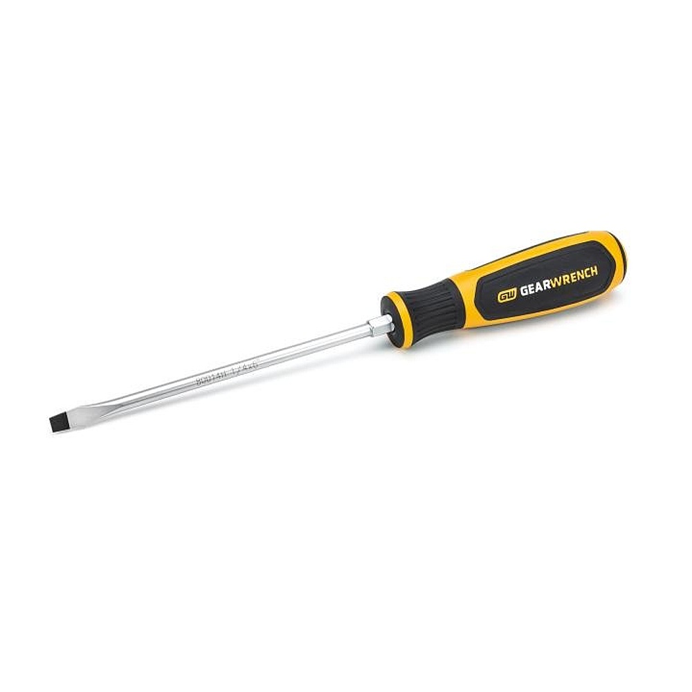 GEARWRENCH 80014H Dual Material Slotted Screwdriver 1/4" x 6"
