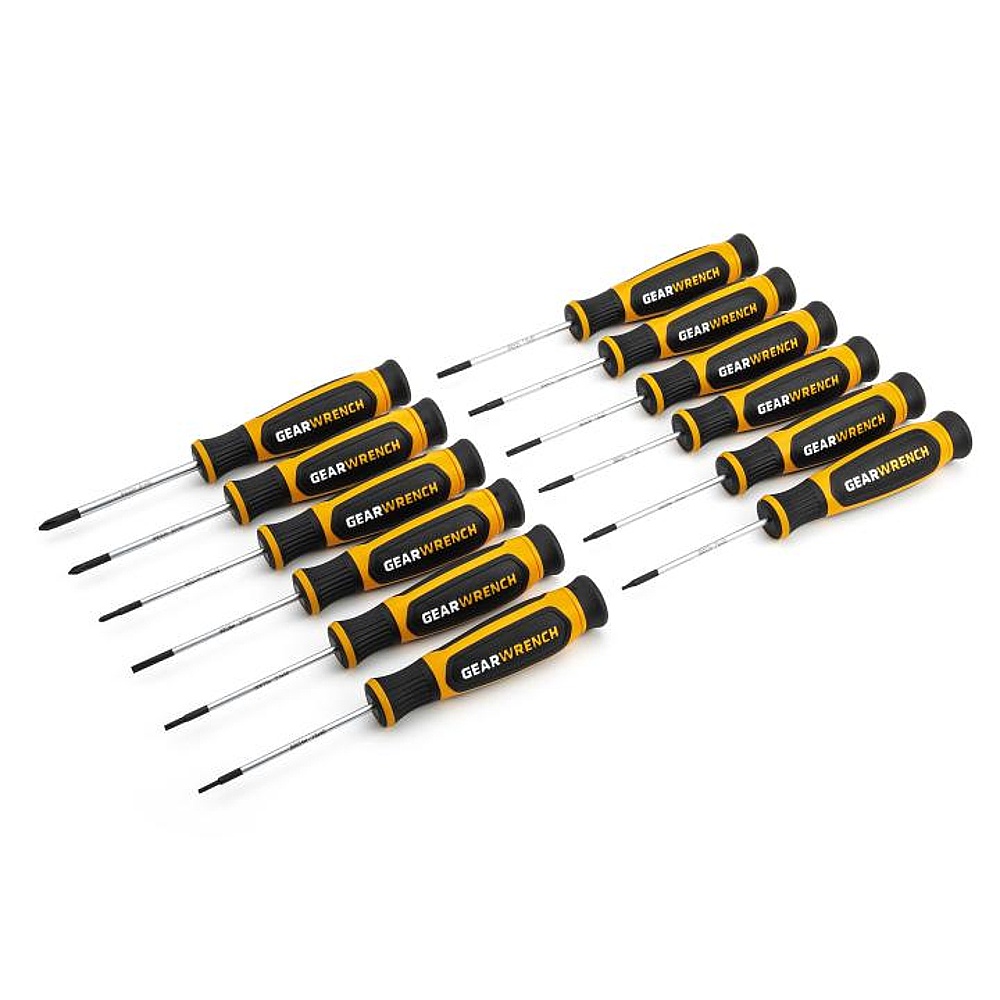 GEARWRENCH 80057H 12 Piece Phillips®/Slotted/Torx® Mini Dual Material Screwdriver Set