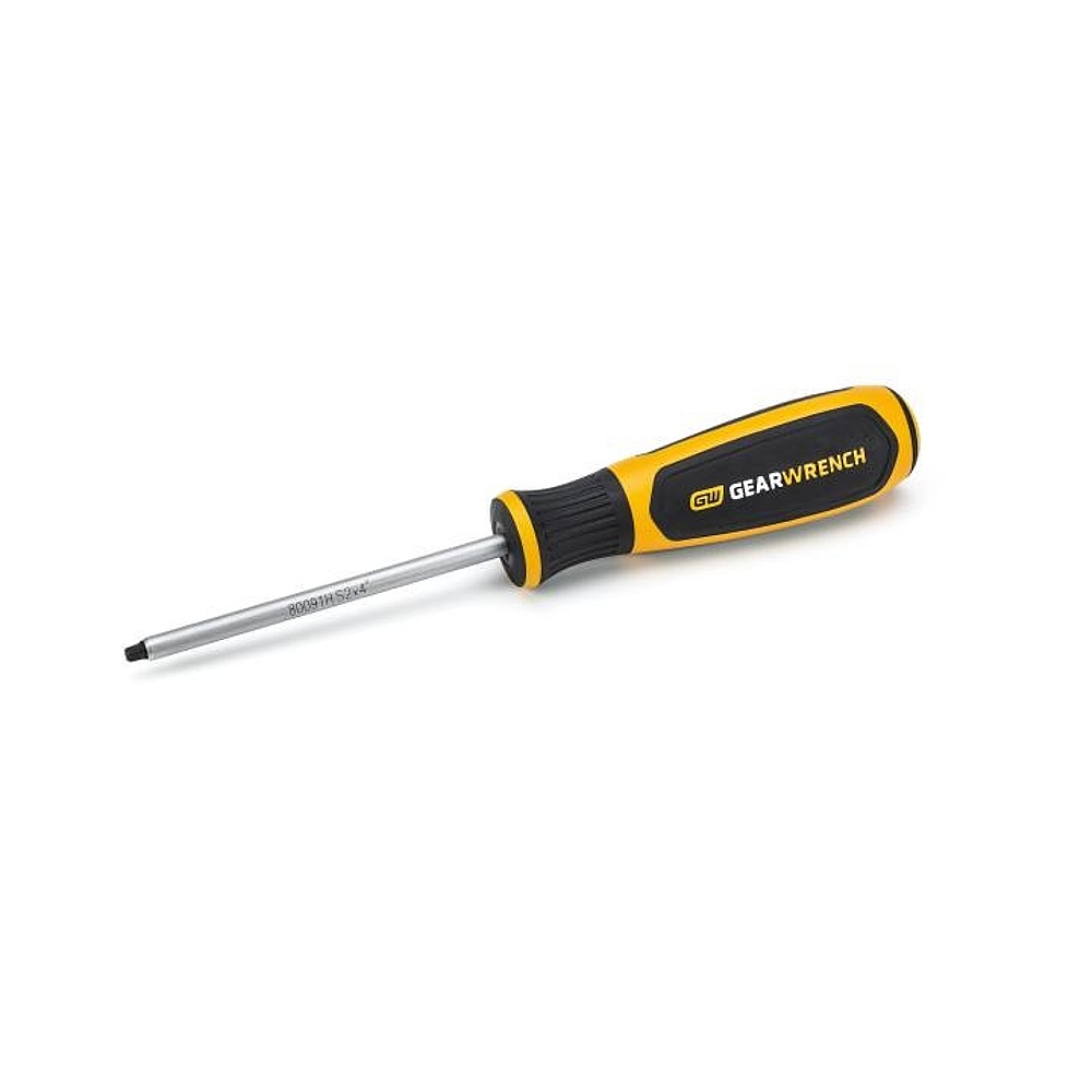 GEARWRENCH 80091H Dual Material Square Screwdriver #2 x 4"