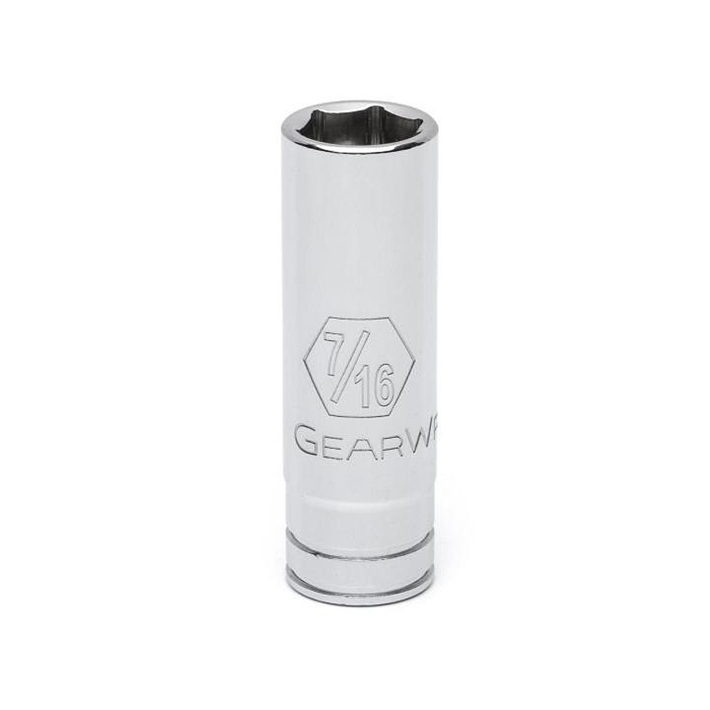 GEARWRENCH 80122D 1/4" Drive 6 Point Deep SAE Socket 7/16"