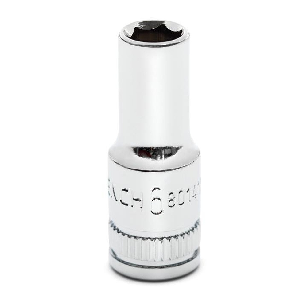 GEARWRENCH 80141S-06 1/4" Drive 6 Point Mid Length Metric Socket 6mm