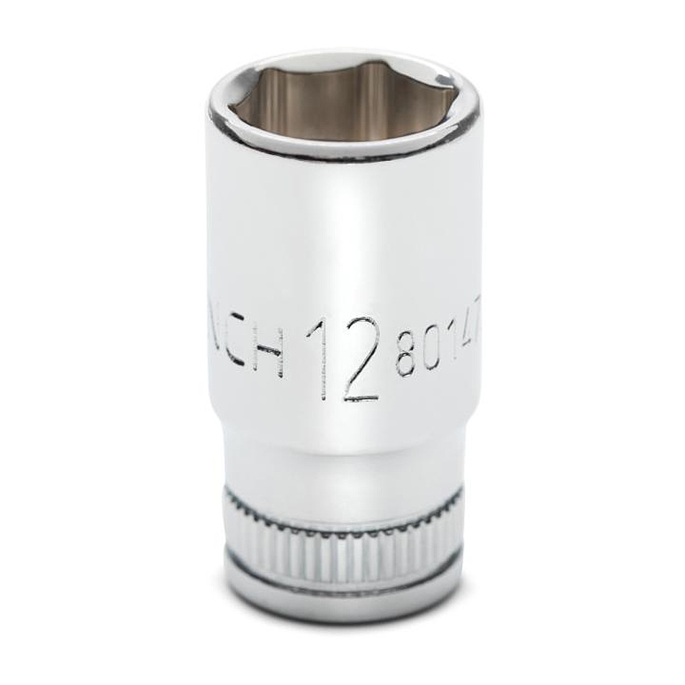 GEARWRENCH 80147S-06 1/4" Drive 6 Point Mid Length Metric Socket 12mm