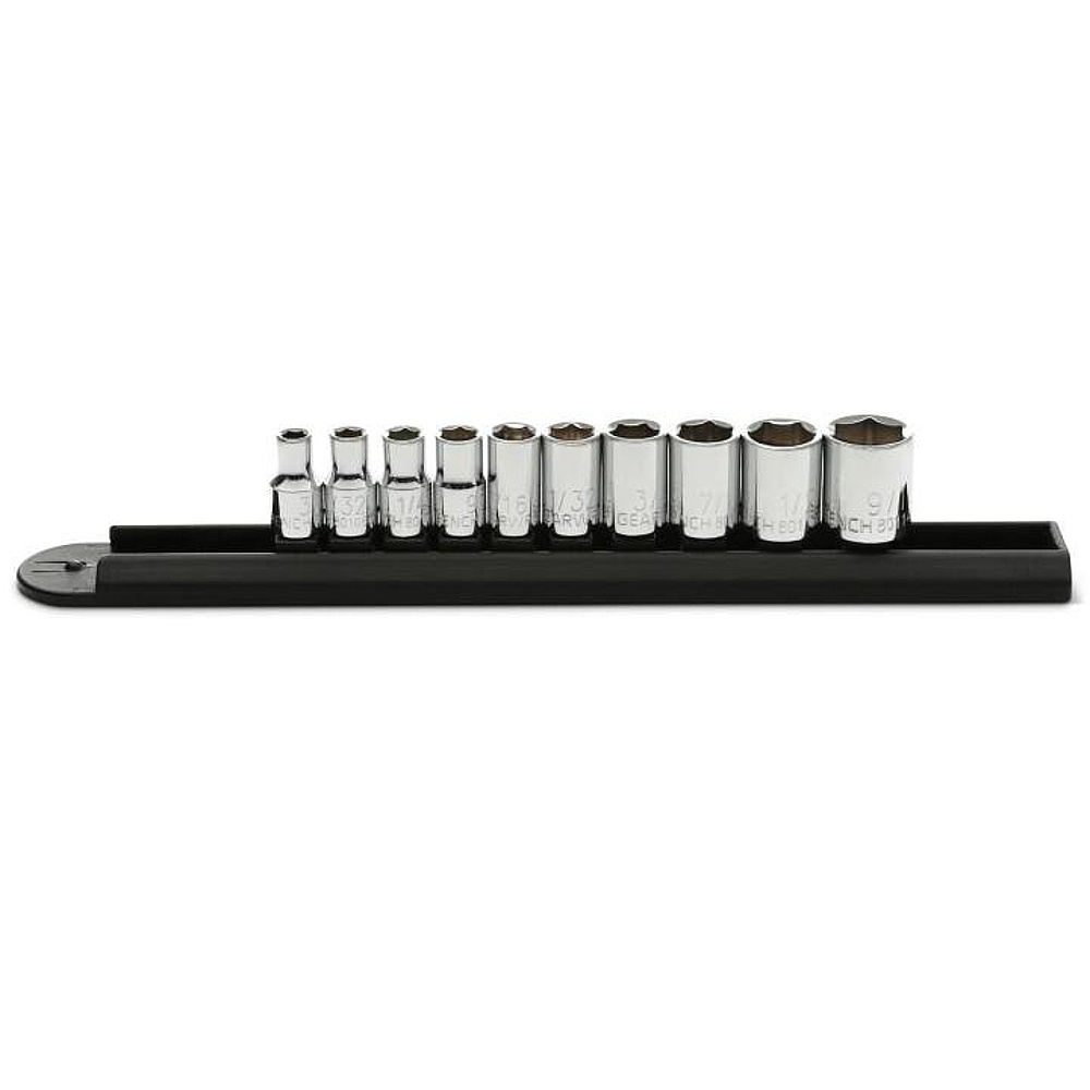 GEARWRENCH 80303 10 Piece 1/4" Drive 6 Point SAE Standard Socket Set