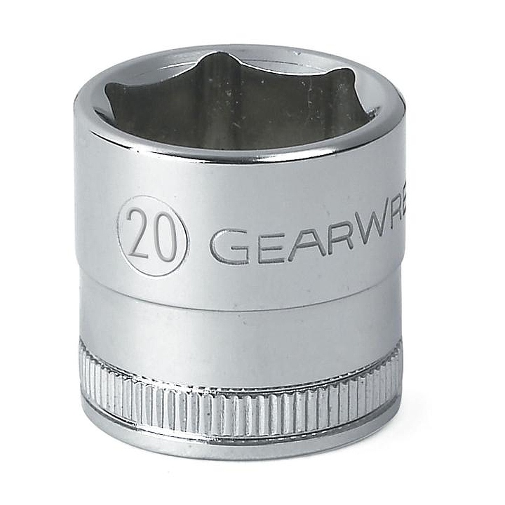 GEARWRENCH 80330 3/8" Drive 6 Point Standard Metric Socket 20mm