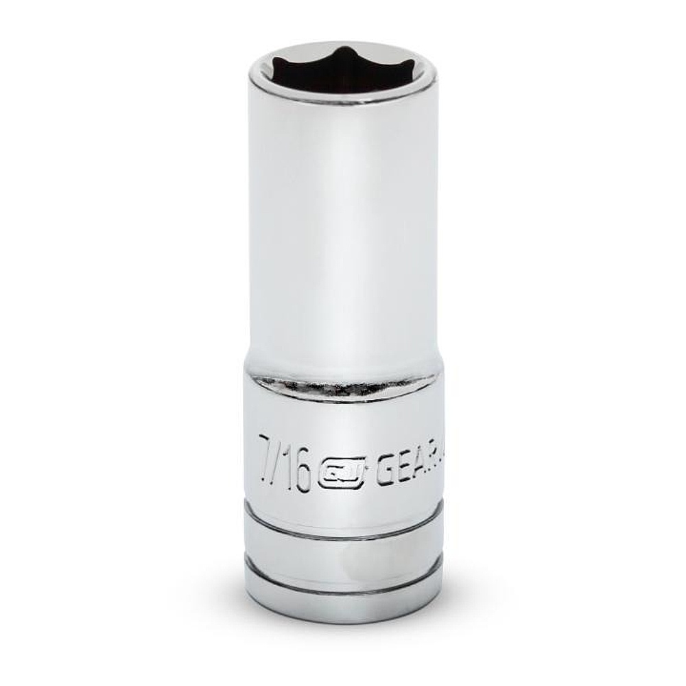 GEARWRENCH 80366S-06 3/8" Drive 6 Point Mid Length SAE Socket 7/16"