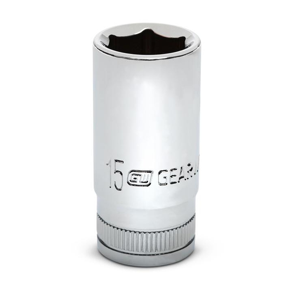 GEARWRENCH 80397S-06 3/8" Drive 6 Point Mid Length Metric Socket 15mm