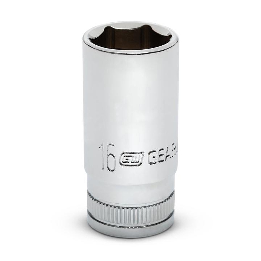 GEARWRENCH 80398S-06 3/8" Drive 6 Point Mid Length Metric Socket 16mm