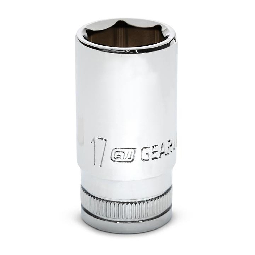GEARWRENCH 80399S-06 3/8" Drive 6 Point Mid Length Metric Socket 17mm