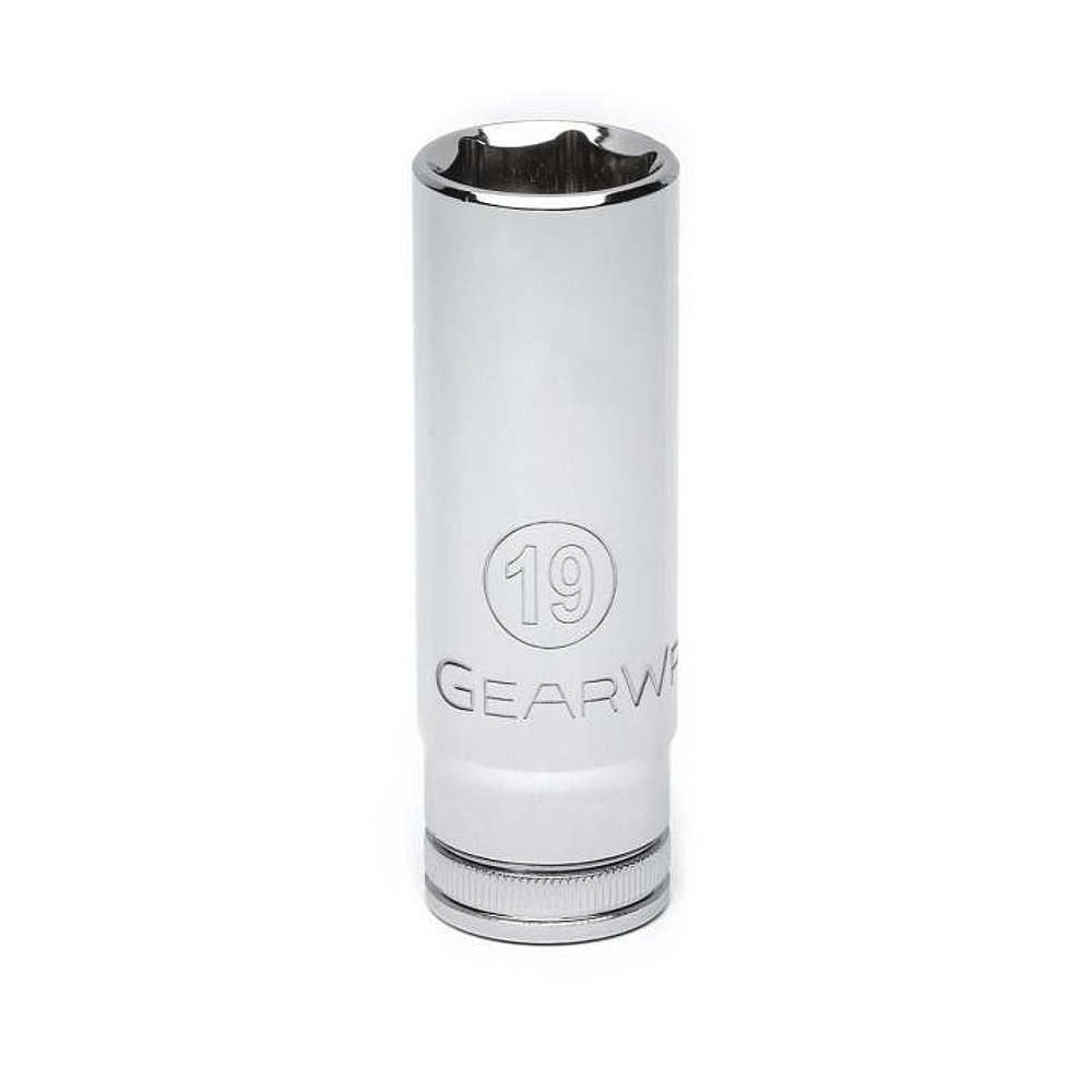 GEARWRENCH 80646D 1/2" Drive 6 Point Deep Metric Socket 19mm