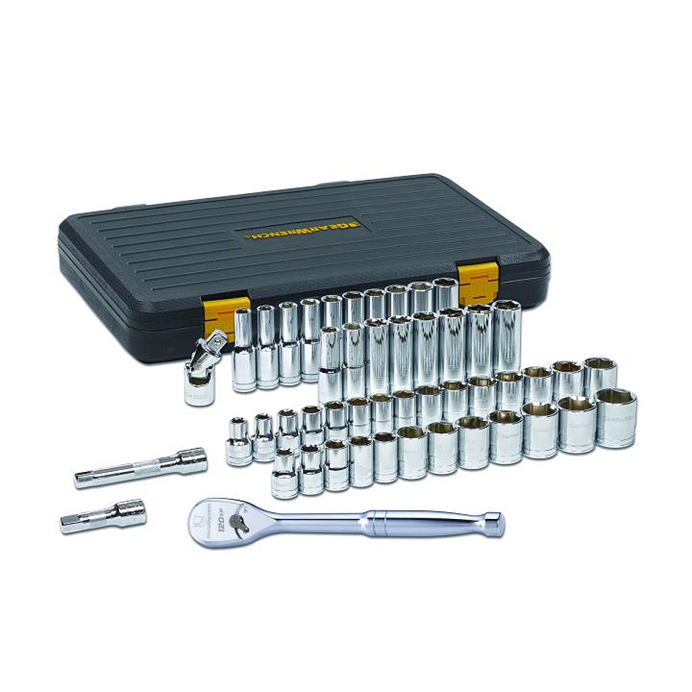GEARWRENCH 80700P 49 Piece 1/2" Drive 6 Point 120XP™ Standard and Deep SAE/Metric Mechanics Tool Set