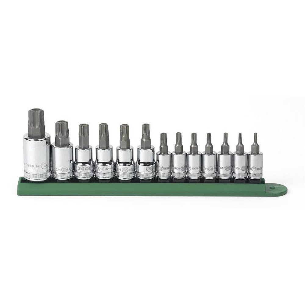GEARWRENCH 80725 13 Piece 1/4", 3/8" & 1/2" Drive Tamper Proof Torx® Bit Socket Set