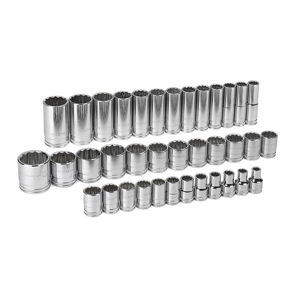 GEARWRENCH 80730 37 Piece 1/2" Drive 12 Point Metric Master Socket Accessory Set