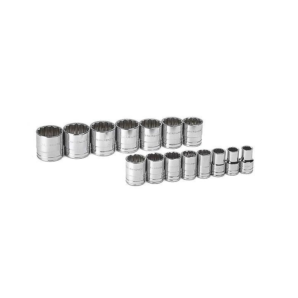 GEARWRENCH 80731 15 Piece 1/2" Drive SAE 12 Point Socket Set