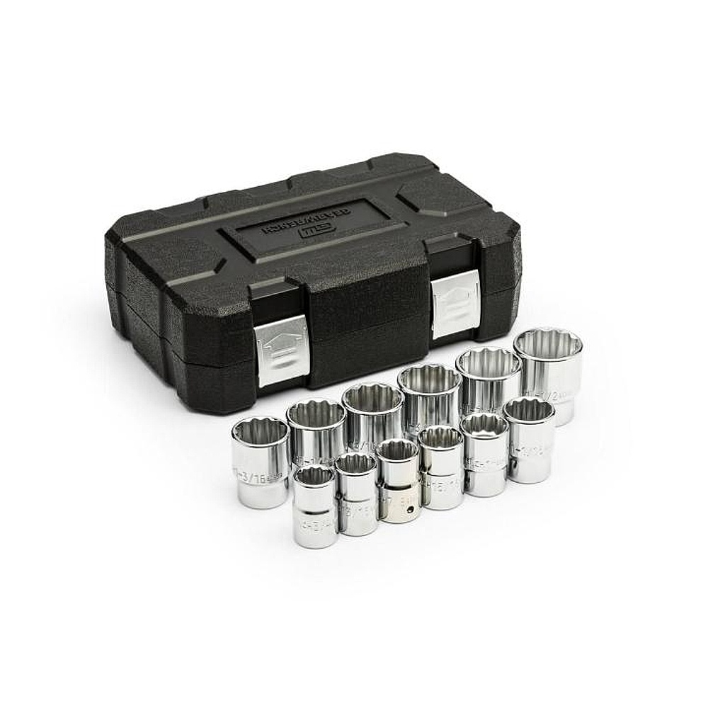 GEARWRENCH 80842 12 Piece 3/4" Drive 12 Point SAE Standard Length Socket Set