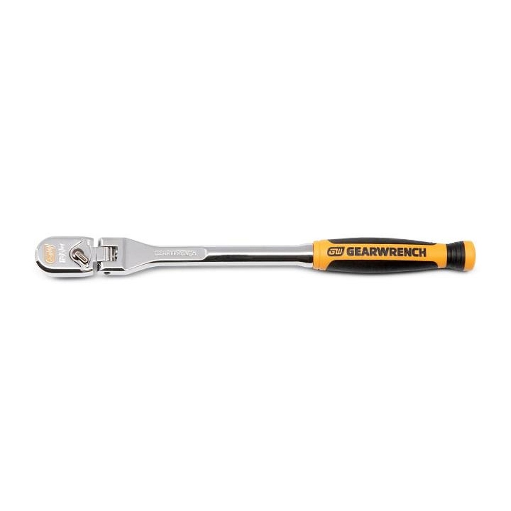 GEARWRENCH 81009XP 1/4" Drive 120XP™ Dual Material Handle Flex Head Teardrop Ratchet 9"