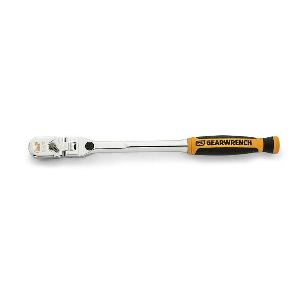 GEARWRENCH 81055 1/4" Drive 120XP Dual Material Handle Locking Flex Head Ratchet 9"