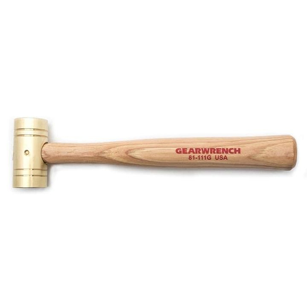 GEARWRENCH 81-111G 1 lb. Brass Hammer with Hickory Handle