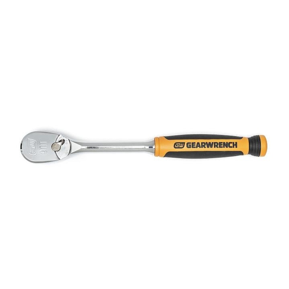 GEARWRENCH 81208T 3/8" Drive 90-Tooth Dual Material Teardrop Ratchet 9"
