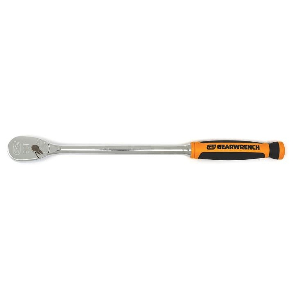 GEARWRENCH 81265T 3/8" Drive 90-Tooth Long Handle Dual Material Teardrop Ratchet 13"
