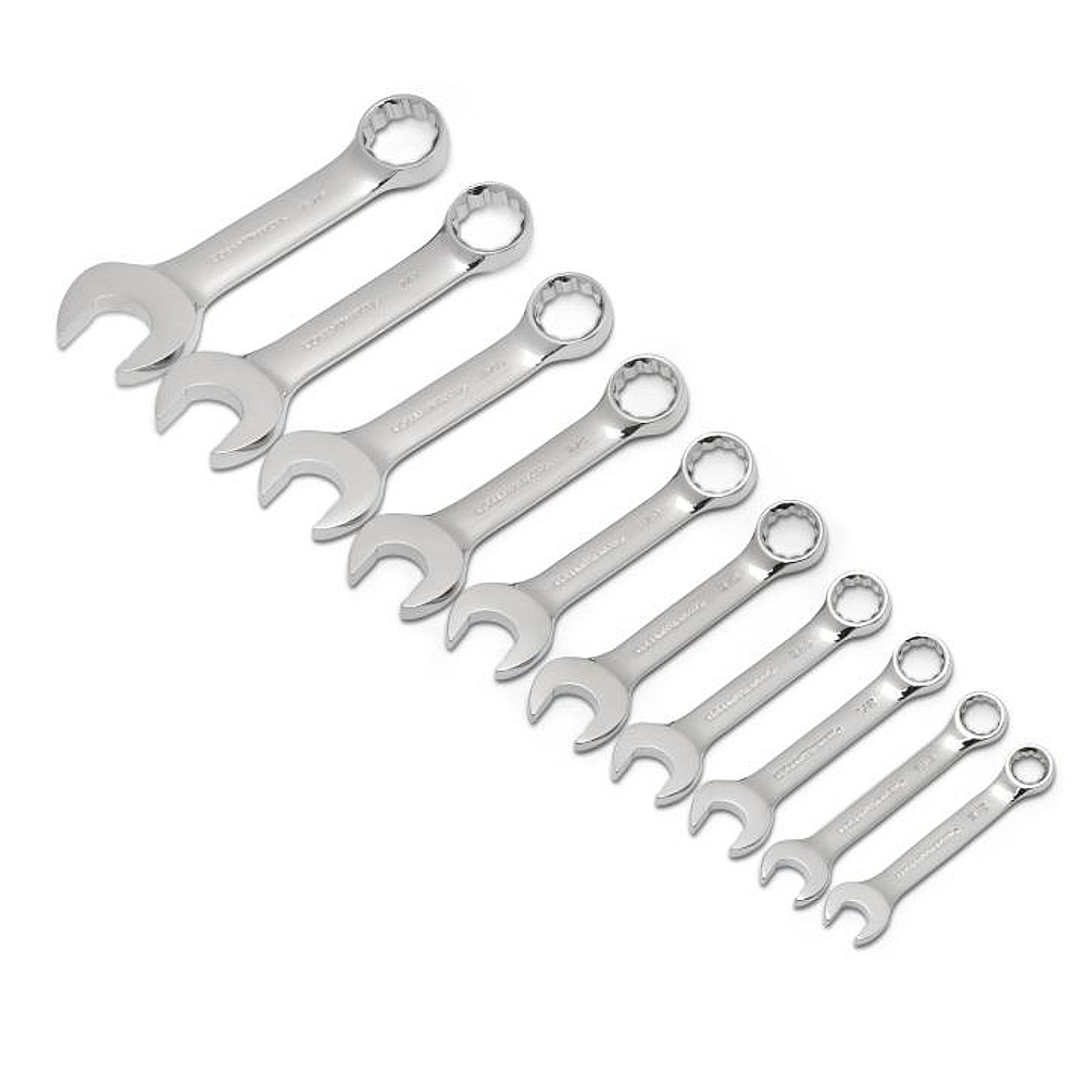 GEARWRENCH 81905 10 Piece 12 Point Stubby Combination SAE Wrench Set