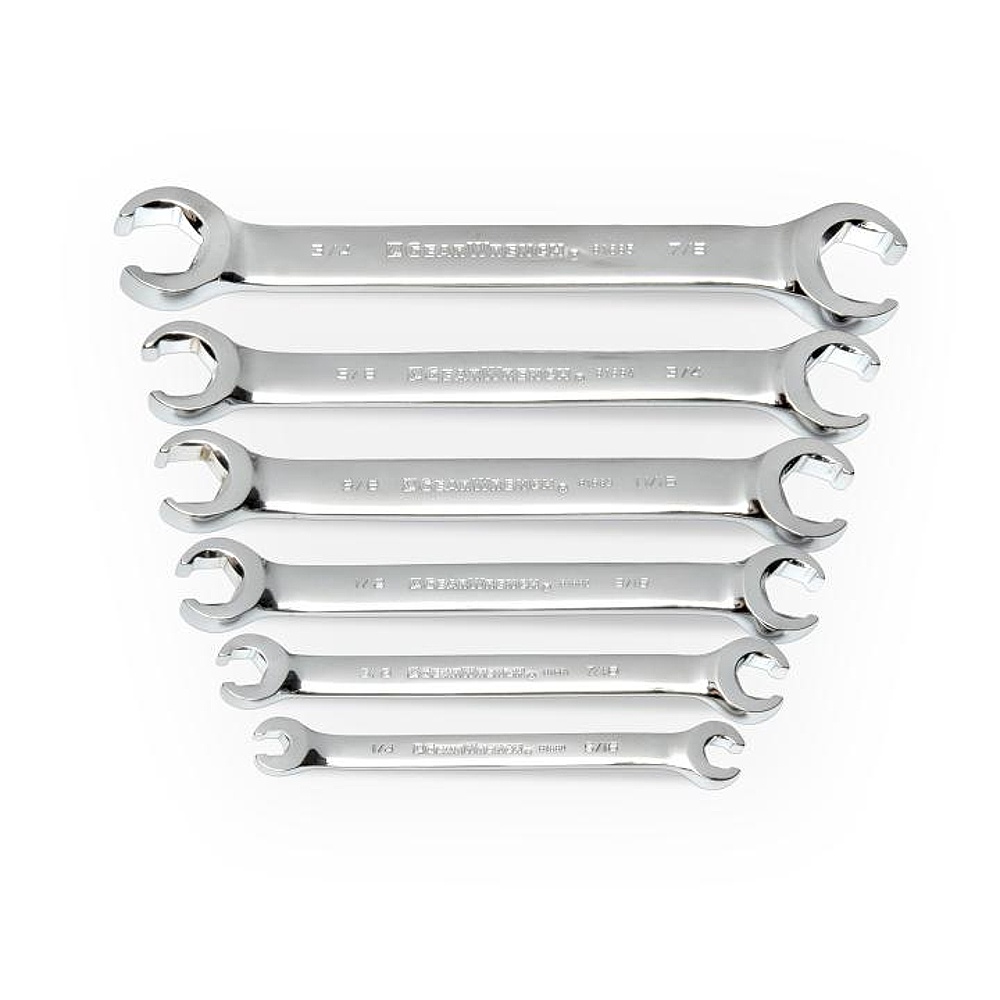 GEARWRENCH 81907 6 Piece Flare Nut SAE Wrench Set