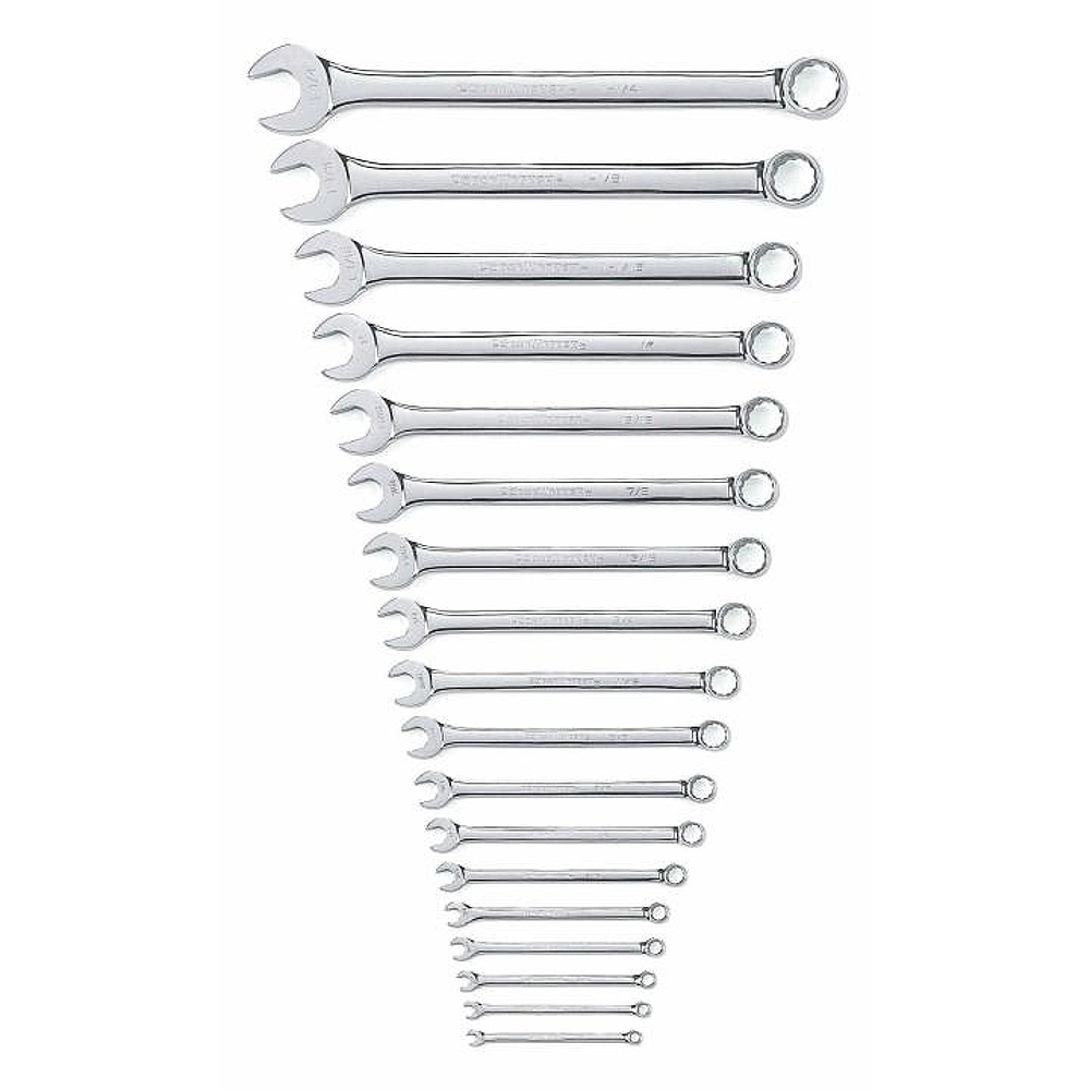GEARWRENCH 81917 18 Piece 12 Point Long Pattern Combination SAE Wrench Set