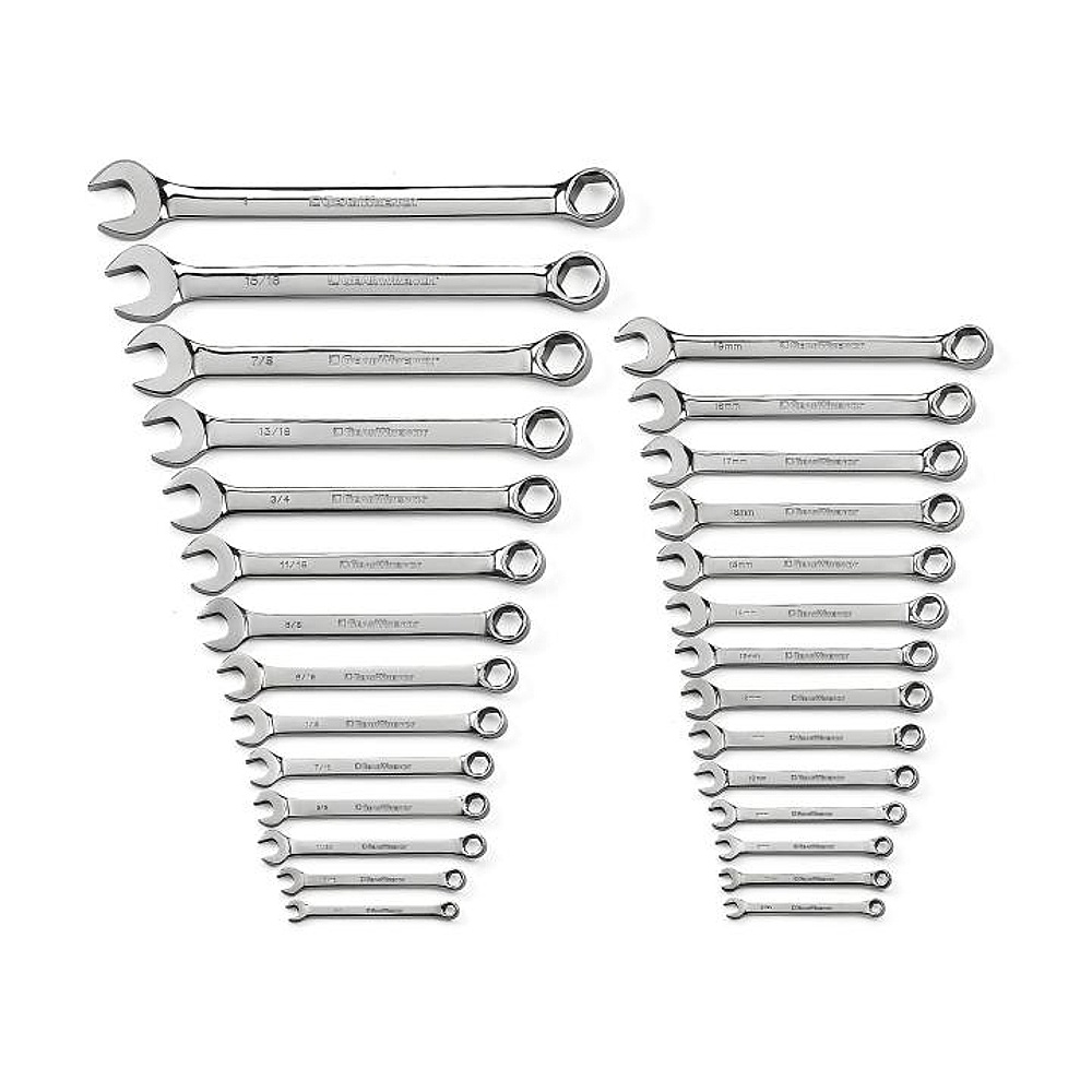 GEARWRENCH 81923 28 Piece 6 Point Combination SAE/Metric Wrench Set