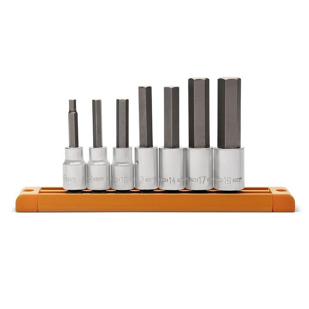 GEARWRENCH 82586 7 Piece 1/2" Drive Metric Mid Length Hex Bit Socket