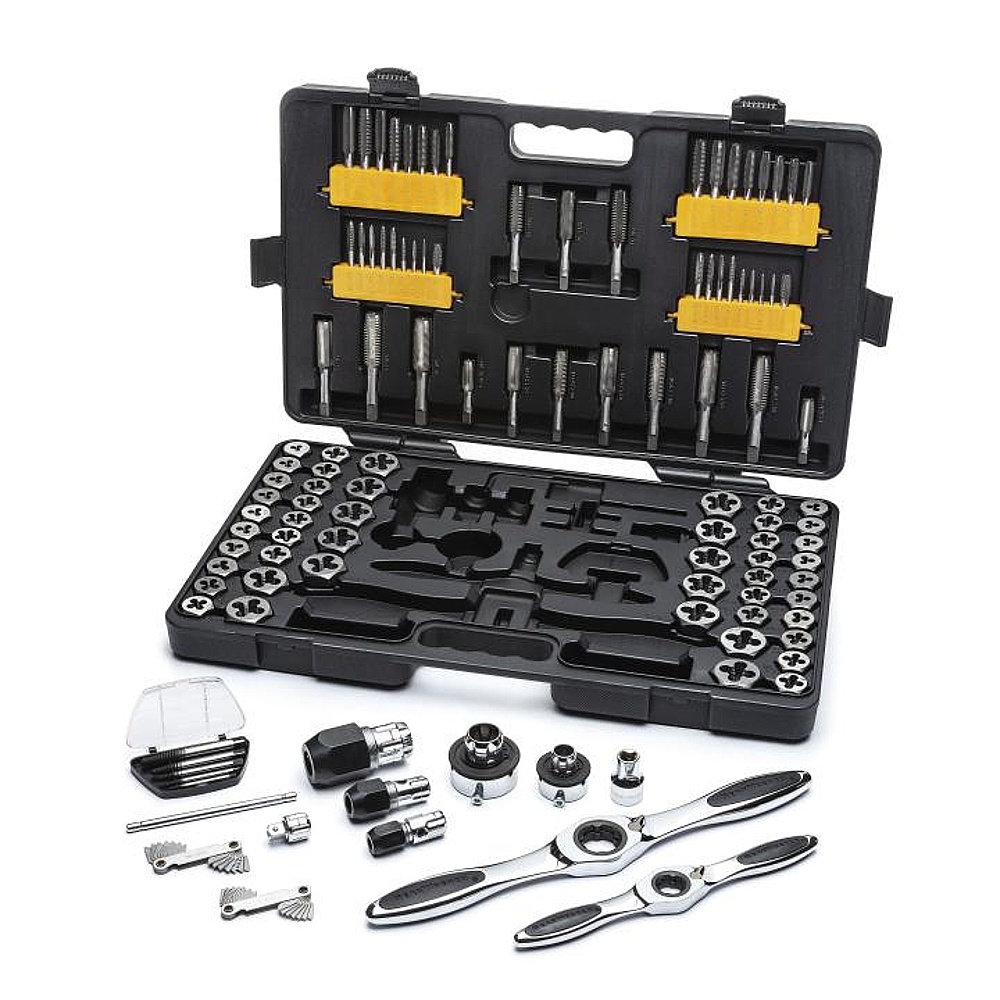 GEARWRENCH 82812 114 Piece SAE/Metric Ratcheting Tap and Die Set